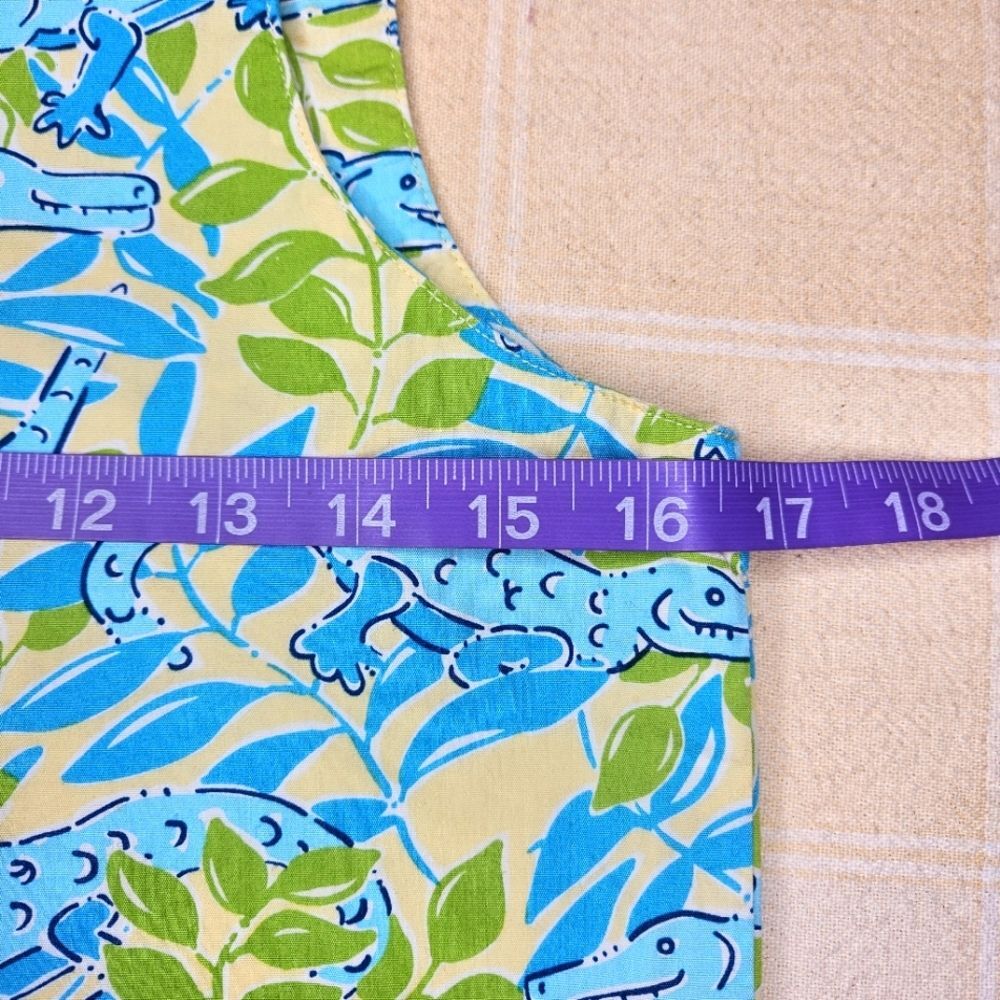 Lilly Pulitzer Mimosa Alligator Vintage Kids Cropped Pants & Top 2 Piece Set - Picture 10 of 13
